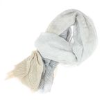 Fashion, accesorii si bijuterii - Femei - Accesorii femei - Esarfe si fulare femei - Esarfa de dama, cu model liniar, ButicCochet, 70% poliester 30% vascoza, Gri - ES2949 - Infinity.ro