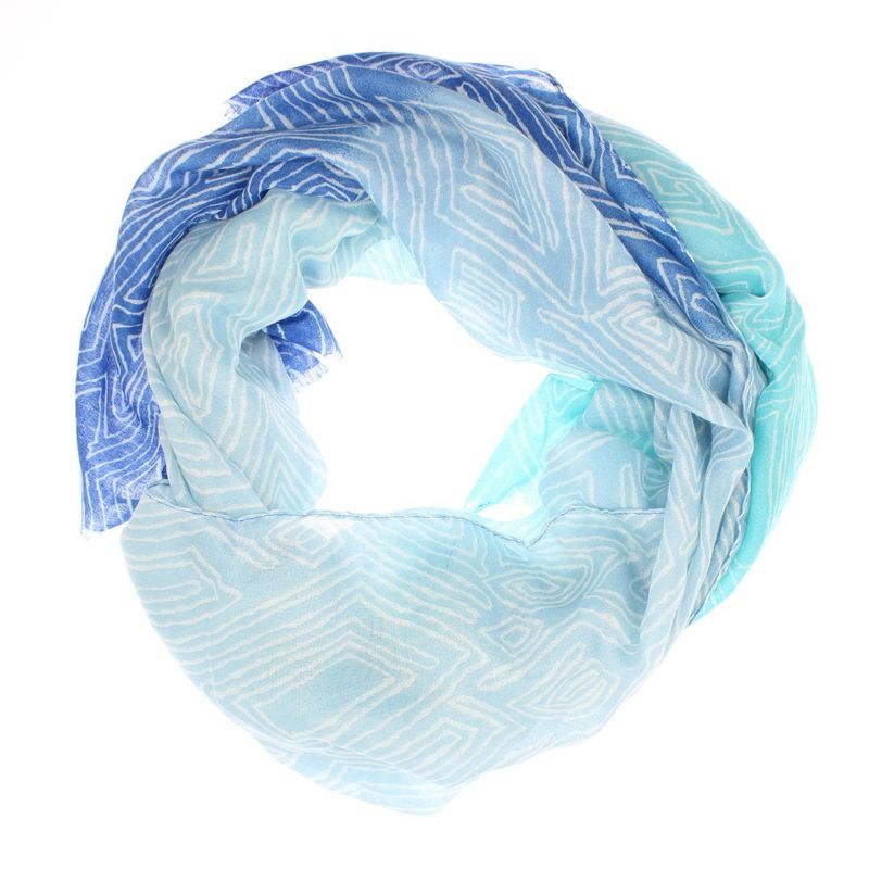 Fashion, accesorii si bijuterii - Femei - Accesorii femei - Esarfe si fulare femei - Esarfa de dama, cu model liniar, ButicCochet, 70% poliester 30% vascoza, Albastru - ES2946 - Infinity.ro