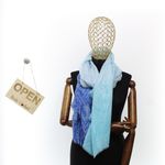 Fashion, accesorii si bijuterii - Femei - Accesorii femei - Esarfe si fulare femei - Esarfa de dama, cu model liniar, ButicCochet, 70% poliester 30% vascoza, Albastru - ES2946 - Infinity.ro