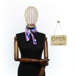 Fashion, accesorii si bijuterii - Femei - Accesorii femei - Esarfe si fulare femei - Batic de dama, 50 x 50 cm, ButicCochet, din satin, multicolor - ES2587 - Infinity.ro