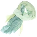 Fashion, accesorii si bijuterii - Femei - Accesorii femei - Esarfe si fulare femei - Esarfa de dama, cu model liniar, ButicCochet, 70% poliester 30% vascoza, verde - ES2948 - Infinity.ro