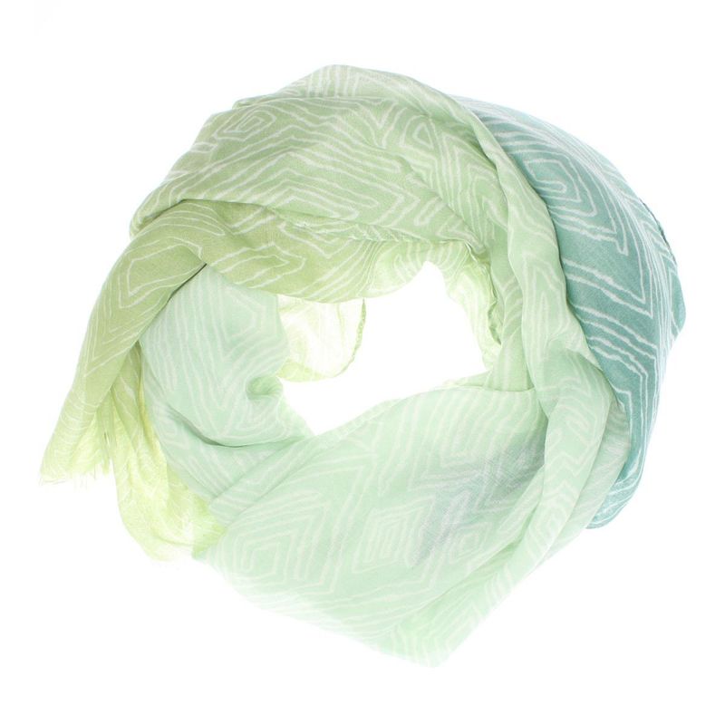 Fashion, accesorii si bijuterii - Femei - Accesorii femei - Esarfe si fulare femei - Esarfa de dama, cu model liniar, ButicCochet, 70% poliester 30% vascoza, verde - ES2948 - Infinity.ro