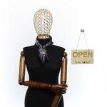 Fashion, accesorii si bijuterii - Femei - Accesorii femei - Esarfe si fulare femei - Batic de dama, 50 x 50 cm, ButicCochet, din satin, multicolor - ES2592 - Infinity.ro