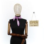 Fashion, accesorii si bijuterii - Femei - Accesorii femei - Esarfe si fulare femei - Batic de dama, 50 x 50 cm, ButicCochet, din satin, multicolor - ES2595 - Infinity.ro