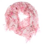 Fashion, accesorii si bijuterii - Femei - Accesorii femei - Esarfe si fulare femei - Esarfa de dama, ButicCochet, 70% poliester 30% vascoza,cu flori, Roz - ES2957 - Infinity.ro