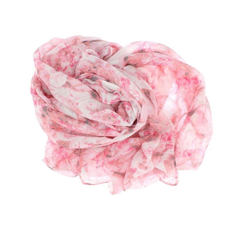 Fashion, accesorii si bijuterii - Femei - Accesorii femei - Esarfe si fulare femei - Esarfa de dama, ButicCochet, 70% poliester 30% vascoza,cu flori, Roz - ES2957 - Infinity.ro