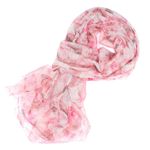 Fashion, accesorii si bijuterii - Femei - Accesorii femei - Esarfe si fulare femei - Esarfa de dama, ButicCochet, 70% poliester 30% vascoza,cu flori, Roz - ES2957 - Infinity.ro