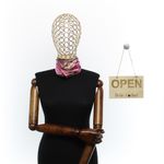 Fashion, accesorii si bijuterii - Femei - Accesorii femei - Esarfe si fulare femei - Batic de dama, 50 x 50 cm, ButicCochet, din satin, multicolor - ES2598 - Infinity.ro