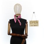Fashion, accesorii si bijuterii - Femei - Accesorii femei - Esarfe si fulare femei - Batic de dama, 50 x 50 cm, ButicCochet, din satin, multicolor - ES2598 - Infinity.ro