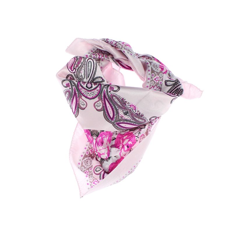 Fashion, accesorii si bijuterii - Femei - Accesorii femei - Esarfe si fulare femei - Batic de dama, 50 x 50 cm, ButicCochet, din satin, multicolor - ES2602 - Infinity.ro