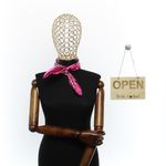 Fashion, accesorii si bijuterii - Femei - Accesorii femei - Esarfe si fulare femei - Batic de dama, 50 x 50 cm, ButicCochet, din satin, multicolor - ES2600 - Infinity.ro
