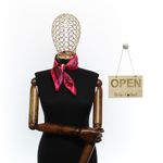 Fashion, accesorii si bijuterii - Femei - Accesorii femei - Esarfe si fulare femei - Batic de dama, 50 x 50 cm, ButicCochet, din satin, multicolor - ES2601 - Infinity.ro