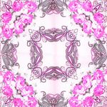 Fashion, accesorii si bijuterii - Femei - Accesorii femei - Esarfe si fulare femei - Batic de dama, 50 x 50 cm, ButicCochet, din satin, multicolor - ES2602 - Infinity.ro