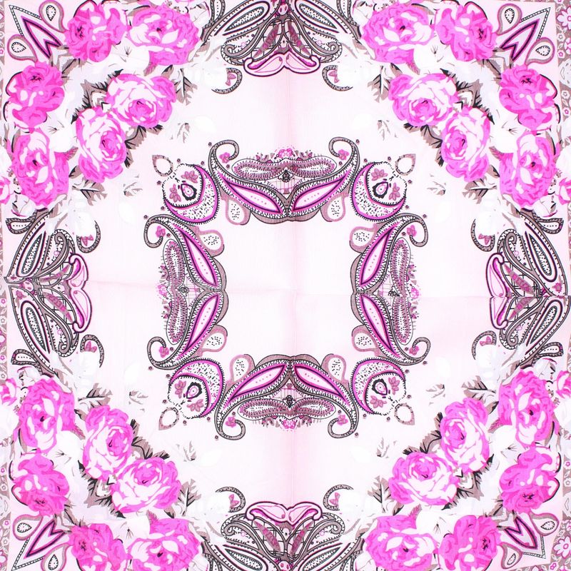 Fashion, accesorii si bijuterii - Femei - Accesorii femei - Esarfe si fulare femei - Batic de dama, 50 x 50 cm, ButicCochet, din satin, multicolor - ES2602 - Infinity.ro