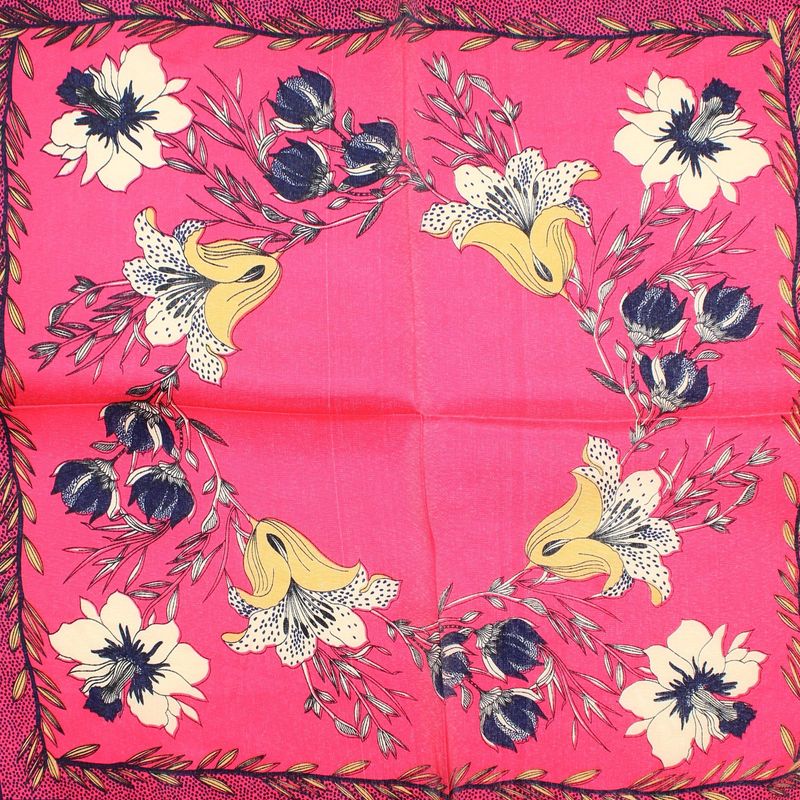 Fashion, accesorii si bijuterii - Femei - Accesorii femei - Esarfe si fulare femei - Batic de dama, 50 x 50 cm, ButicCochet, din satin, multicolor - ES2601 - Infinity.ro