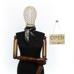 Fashion, accesorii si bijuterii - Femei - Accesorii femei - Esarfe si fulare femei - Batic de dama, 50 x 50 cm, ButicCochet, din satin, multicolor - ES2604 - Infinity.ro
