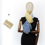 Fashion, accesorii si bijuterii - Femei - Accesorii femei - Esarfe si fulare femei - Esarfa de dama, ButicCochet, 70% poliester 30% vascoza, model degrade, Albastru - ES2966 - Infinity.ro