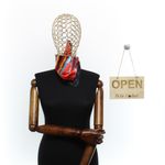 Fashion, accesorii si bijuterii - Femei - Accesorii femei - Esarfe si fulare femei - Batic de dama, 50 x 50 cm, ButicCochet, din satin, multicolor - ES2608 - Infinity.ro