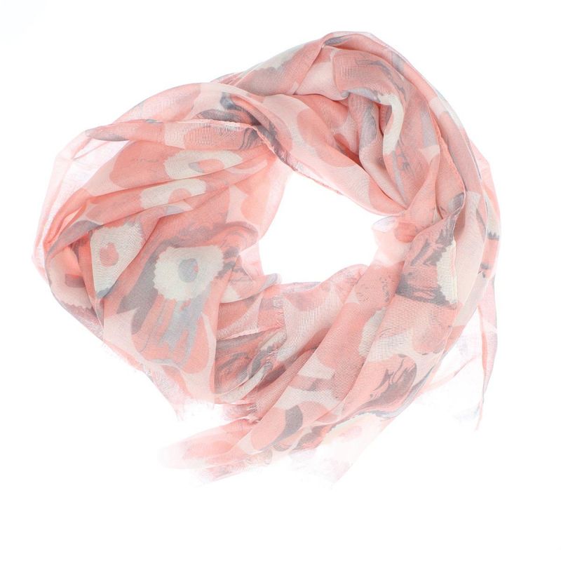 Fashion, accesorii si bijuterii - Femei - Accesorii femei - Esarfe si fulare femei - Esarfa de dama, ButicCochet, 70% poliester 30% vascoza, model floral, Roz - ES2970 - Infinity.ro