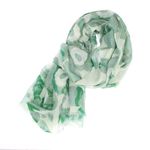 Fashion, accesorii si bijuterii - Femei - Accesorii femei - Esarfe si fulare femei - Esarfa de dama, ButicCochet, 70% poliester 30% vascoza, model floral, Verde - ES2971 - Infinity.ro