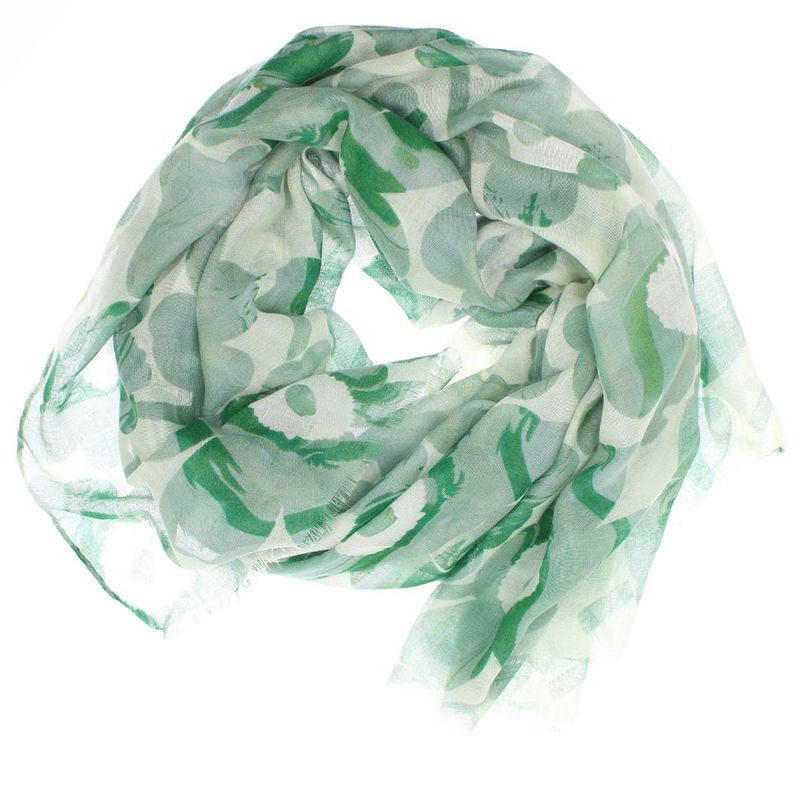 Fashion, accesorii si bijuterii - Femei - Accesorii femei - Esarfe si fulare femei - Esarfa de dama, ButicCochet, 70% poliester 30% vascoza, model floral, Verde - ES2971 - Infinity.ro