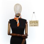 Fashion, accesorii si bijuterii - Femei - Accesorii femei - Esarfe si fulare femei - Batic de dama, 50 x 50 cm, ButicCochet, din satin, multicolor - ES2611 - Infinity.ro