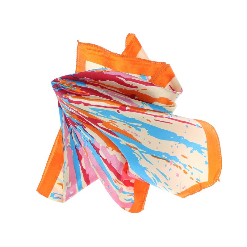 Fashion, accesorii si bijuterii - Femei - Accesorii femei - Esarfe si fulare femei - Batic de dama, 50 x 50 cm, ButicCochet, din satin, multicolor - ES2611 - Infinity.ro