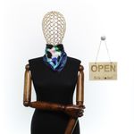 Fashion, accesorii si bijuterii - Femei - Accesorii femei - Esarfe si fulare femei - Batic de dama, 50 x 50 cm, ButicCochet, din satin, multicolor - ES2612 - Infinity.ro