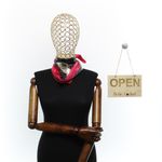 Fashion, accesorii si bijuterii - Femei - Accesorii femei - Esarfe si fulare femei - Batic de dama, 50 x 50 cm, ButicCochet, din satin, multicolor - ES2613 - Infinity.ro
