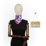 Fashion, accesorii si bijuterii - Femei - Accesorii femei - Esarfe si fulare femei - Batic de dama, 50 x 50 cm, ButicCochet, din satin, multicolor - ES2616 - Infinity.ro