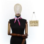 Fashion, accesorii si bijuterii - Femei - Accesorii femei - Esarfe si fulare femei - Batic de dama, 50 x 50 cm, ButicCochet, din satin, multicolor - ES2616 - Infinity.ro