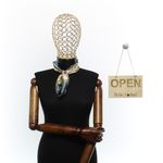Fashion, accesorii si bijuterii - Femei - Accesorii femei - Esarfe si fulare femei - Batic de dama, 50 x 50 cm, ButicCochet, din satin, multicolor - ES2614 - Infinity.ro