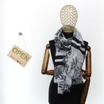 Fashion, accesorii si bijuterii - Femei - Accesorii femei - Esarfe si fulare femei - Esarfa de dama, ButicCochet, 70% poliester 30% vascoza, model floral, Gri - ES2976 - Infinity.ro