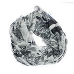 Fashion, accesorii si bijuterii - Femei - Accesorii femei - Esarfe si fulare femei - Esarfa de dama, ButicCochet, 70% poliester 30% vascoza, model floral, Gri - ES2976 - Infinity.ro