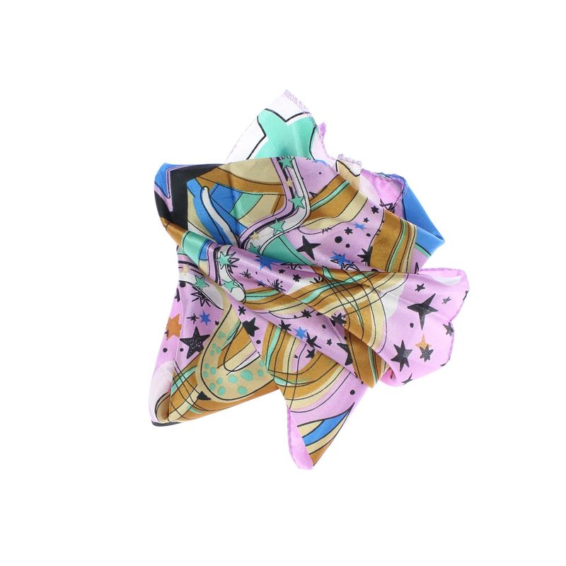 Fashion, accesorii si bijuterii - Femei - Accesorii femei - Esarfe si fulare femei - Batic de dama, 50 x 50 cm, ButicCochet, din satin, multicolor - ES2623 - Infinity.ro