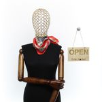 Fashion, accesorii si bijuterii - Femei - Accesorii femei - Esarfe si fulare femei - Batic de dama, 50 x 50 cm, ButicCochet, din satin, multicolor - ES2619 - Infinity.ro