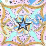 Fashion, accesorii si bijuterii - Femei - Accesorii femei - Esarfe si fulare femei - Batic de dama, 50 x 50 cm, ButicCochet, din satin, multicolor - ES2623 - Infinity.ro