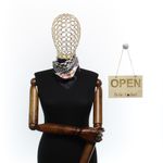 Fashion, accesorii si bijuterii - Femei - Accesorii femei - Esarfe si fulare femei - Batic de dama, 50 x 50 cm, ButicCochet, din satin, multicolor - ES2621 - Infinity.ro