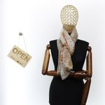 Fashion, accesorii si bijuterii - Femei - Accesorii femei - Esarfe si fulare femei - Esarfa de dama, ButicCochet, 70% poliester 30% vascoza, model stilizat, Maro - ES2982 - Infinity.ro