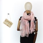 Fashion, accesorii si bijuterii - Femei - Accesorii femei - Esarfe si fulare femei - Esarfa de dama, ButicCochet, 70% poliester 30% vascoza, model cu frunze, Corai - ES2987 - Infinity.ro