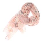 Fashion, accesorii si bijuterii - Femei - Accesorii femei - Esarfe si fulare femei - Esarfa de dama, ButicCochet, 70% poliester 30% vascoza, model cu frunze, Corai - ES2987 - Infinity.ro