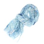 Fashion, accesorii si bijuterii - Femei - Accesorii femei - Esarfe si fulare femei - Esarfa de dama, ButicCochet, 70% poliester 30% vascoza, model cu frunze, Albastru - ES2986 - Infinity.ro