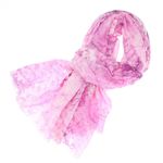 Fashion, accesorii si bijuterii - Femei - Accesorii femei - Esarfe si fulare femei - Esarfa de dama, ButicCochet, 70% poliester 30% vascoza, model cu frunze, Fucsia - ES2989 - Infinity.ro