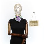 Fashion, accesorii si bijuterii - Femei - Accesorii femei - Esarfe si fulare femei - Batic de dama, 50 x 50 cm, ButicCochet, din satin, multicolor - ES2634 - Infinity.ro