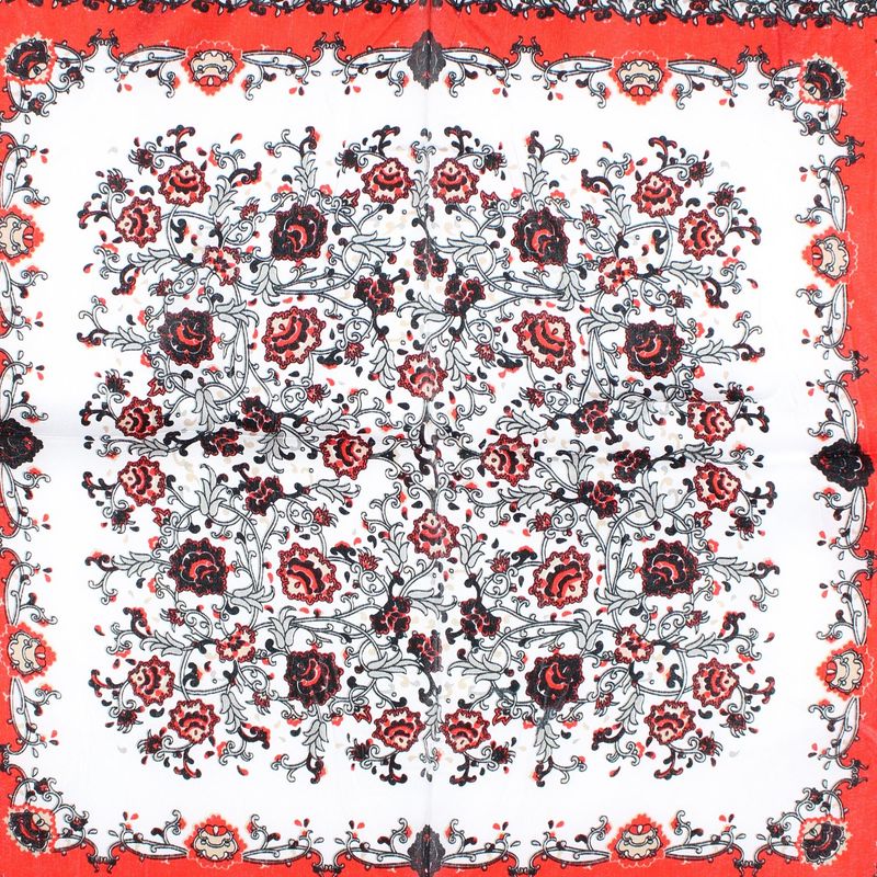 Fashion, accesorii si bijuterii - Femei - Accesorii femei - Esarfe si fulare femei - Batic de dama, 50 x 50 cm, ButicCochet, din satin, multicolor - ES2635 - Infinity.ro