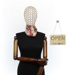 Fashion, accesorii si bijuterii - Femei - Accesorii femei - Esarfe si fulare femei - Batic de dama, 50 x 50 cm, ButicCochet, din satin, multicolor - ES2638 - Infinity.ro