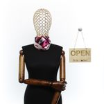Fashion, accesorii si bijuterii - Femei - Accesorii femei - Esarfe si fulare femei - Batic de dama, 50 x 50 cm, ButicCochet, din satin, multicolor - ES2644 - Infinity.ro