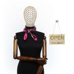 Fashion, accesorii si bijuterii - Femei - Accesorii femei - Esarfe si fulare femei - Batic de dama, 50 x 50 cm, ButicCochet, din satin, multicolor - ES2648 - Infinity.ro
