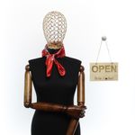 Fashion, accesorii si bijuterii - Femei - Accesorii femei - Esarfe si fulare femei - Batic de dama, 50 x 50 cm, ButicCochet, din satin, multicolor - ES2652 - Infinity.ro