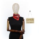 Fashion, accesorii si bijuterii - Femei - Accesorii femei - Esarfe si fulare femei - Batic de dama, 50 x 50 cm, ButicCochet, din satin, multicolor - ES2652 - Infinity.ro